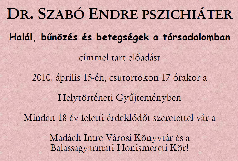 Szab Endre elads